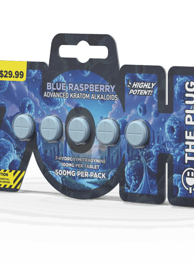 THE PLUG 7OH Advanced Kratom Alkaloids 5ct | 500mg | Blue Raspberry