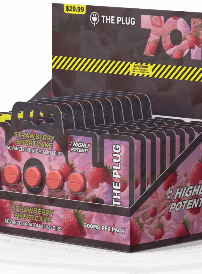 THE PLUG 7OH Advanced Kratom Alkaloids 5ct | 500mg | Strawberry Shortcake