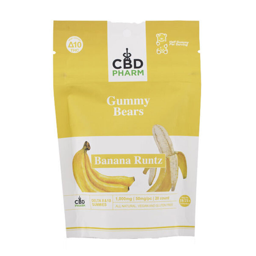 CBD Pharm Banana Runtz Delta 8 & 10 THC Gummies (1000mg)