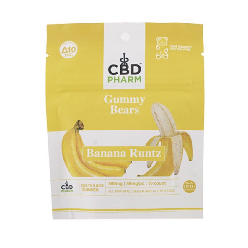 CBD Pharm Banana Runtz Delta 8 & 10 THC Gummies (500mg)