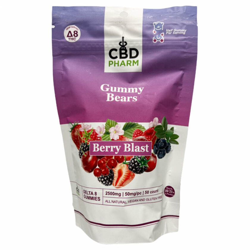 CBD Pharm Berry Blast Delta 8 & 10 THC Gummies (2500mg)