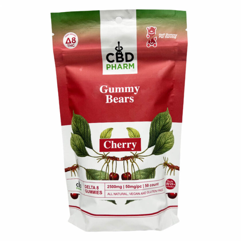 CBD Pharm Cherry Delta 8 & 10 THC Gummies (2500mg)