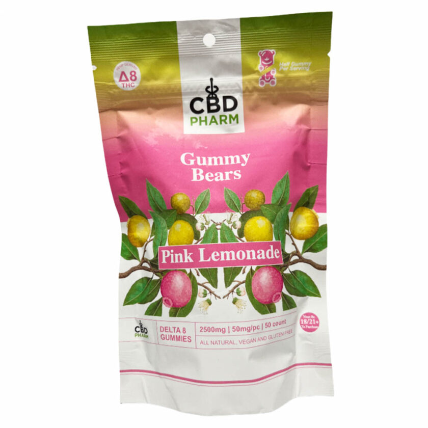 CBD Pharm Pink Lemonade Delta 8 & 10 THC Gummies (2500mg)