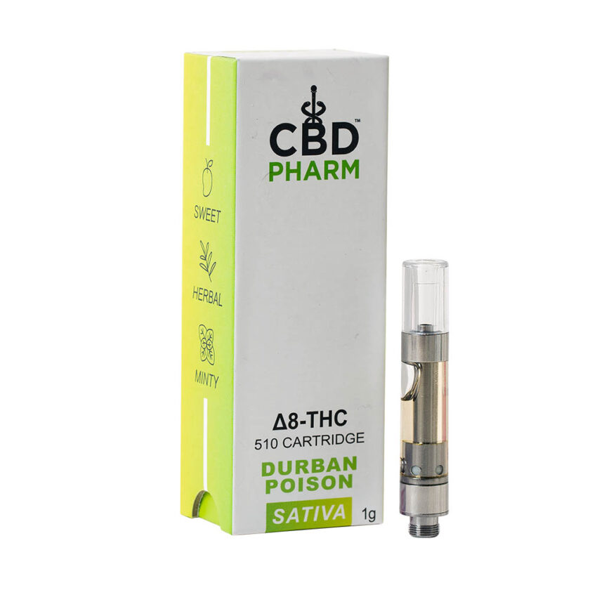 CBD Pharm- Durban Poison Sativa Delta 8 Cartridge