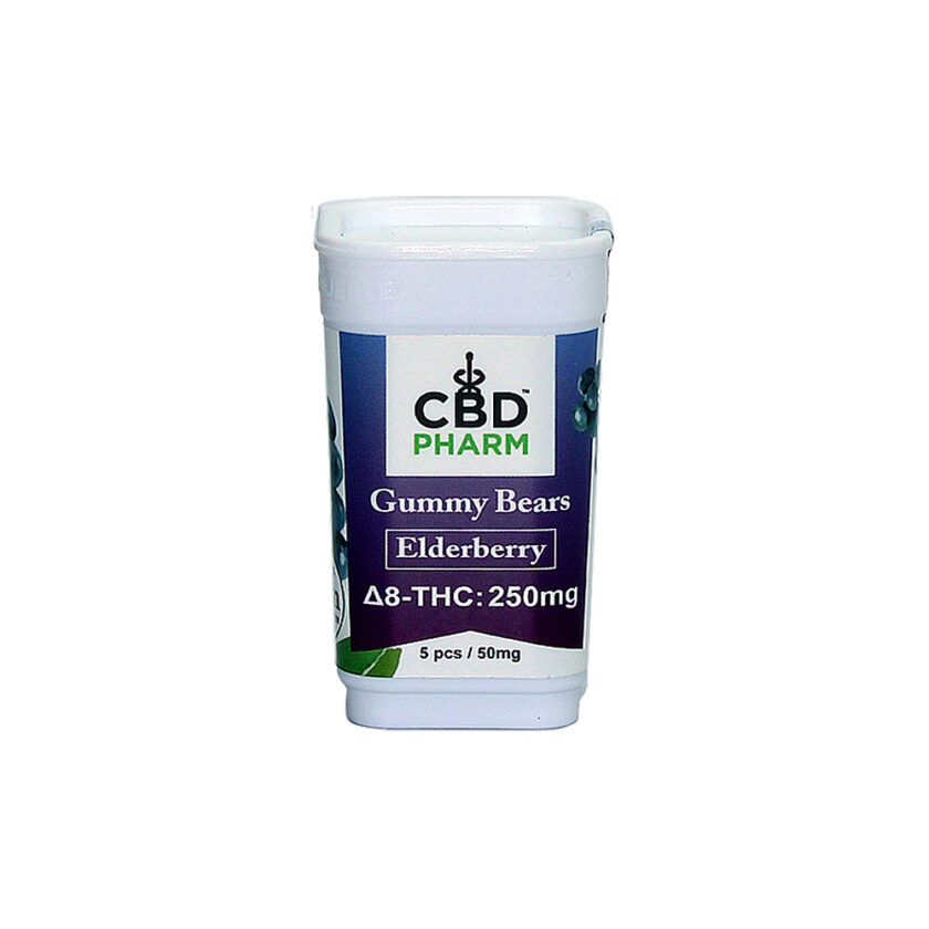 CBD Pharm Elderberry Delta 8 THC Gummy Bears (250mg)