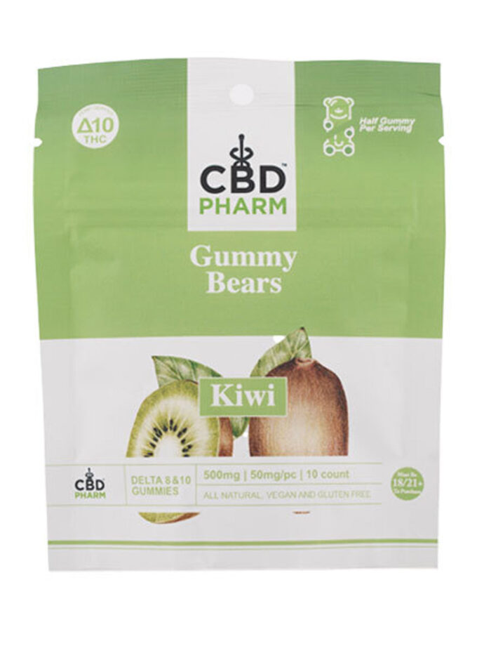 CBD Pharm Kiwi Delta 8 & 10 THC Gummies (500mg)