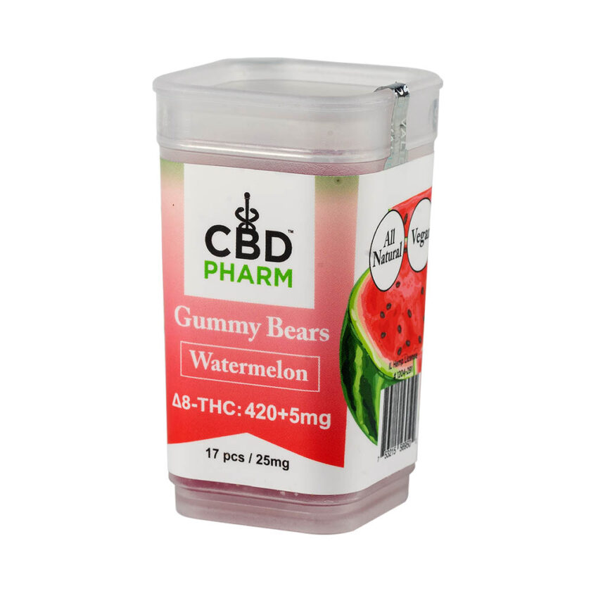 CBD Pharm- Watermelon Delta 8 Gummy Bears (420+5mg)