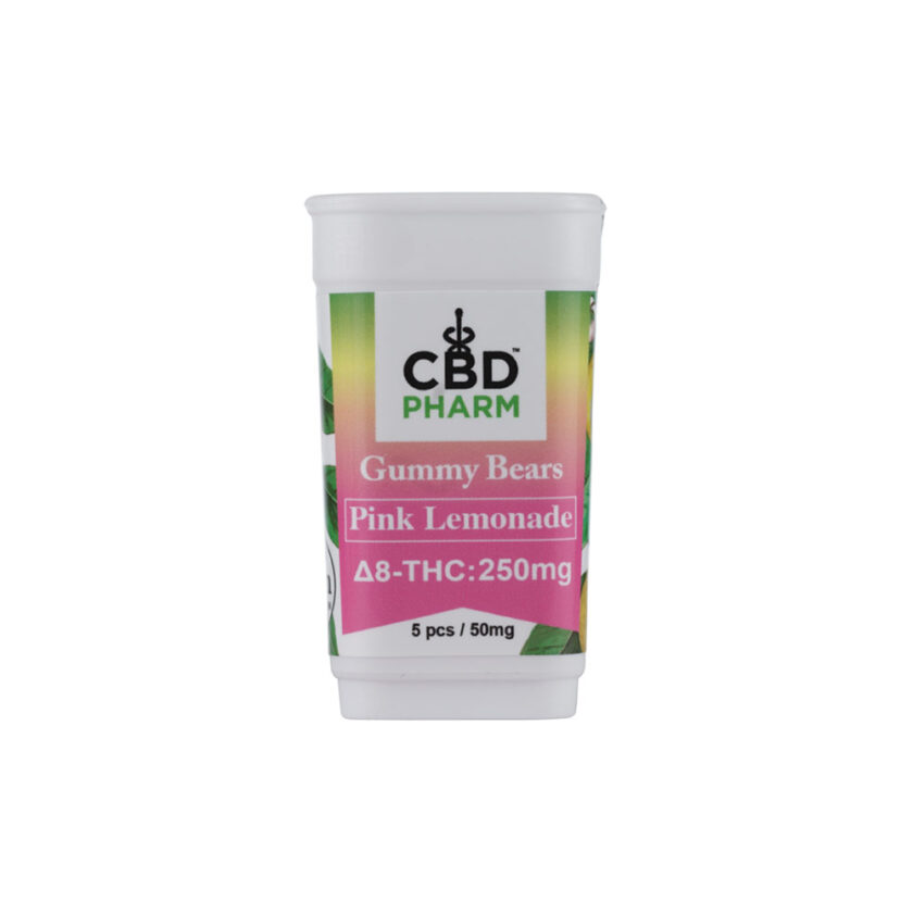 CBD Pharm Pink Lemonade Delta 8 THC Gummy Bears (250mg)