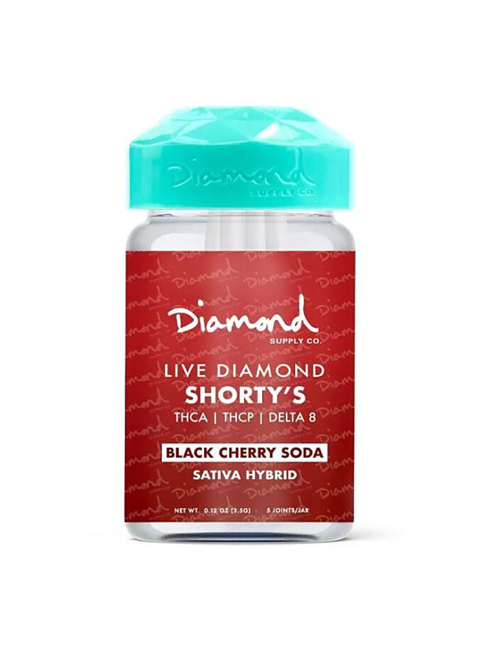 Diamond Supply Company Black Cherry Soda Sativa Hybrid THCA THCP D8 Shorty Joints