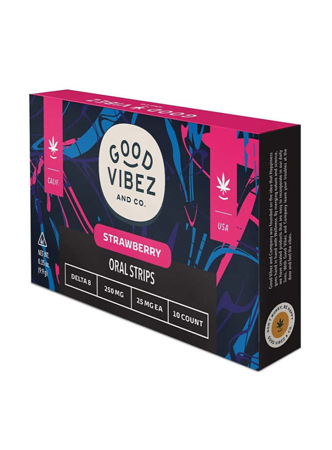 Good Vibez Strawberry THC-P D8 Oral Strips