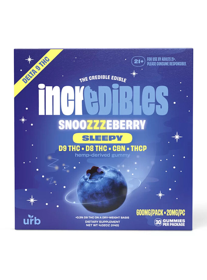 Incredibles Snoozzzeberry 20mg Gummies