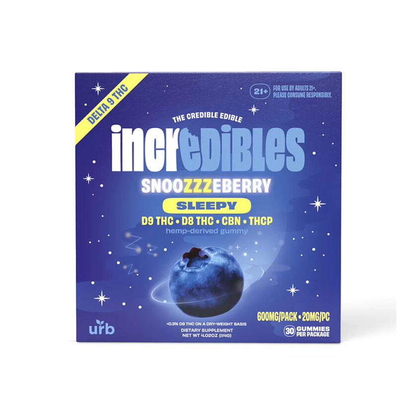 Incredibles Snoozzzeberry 20mg Gummies