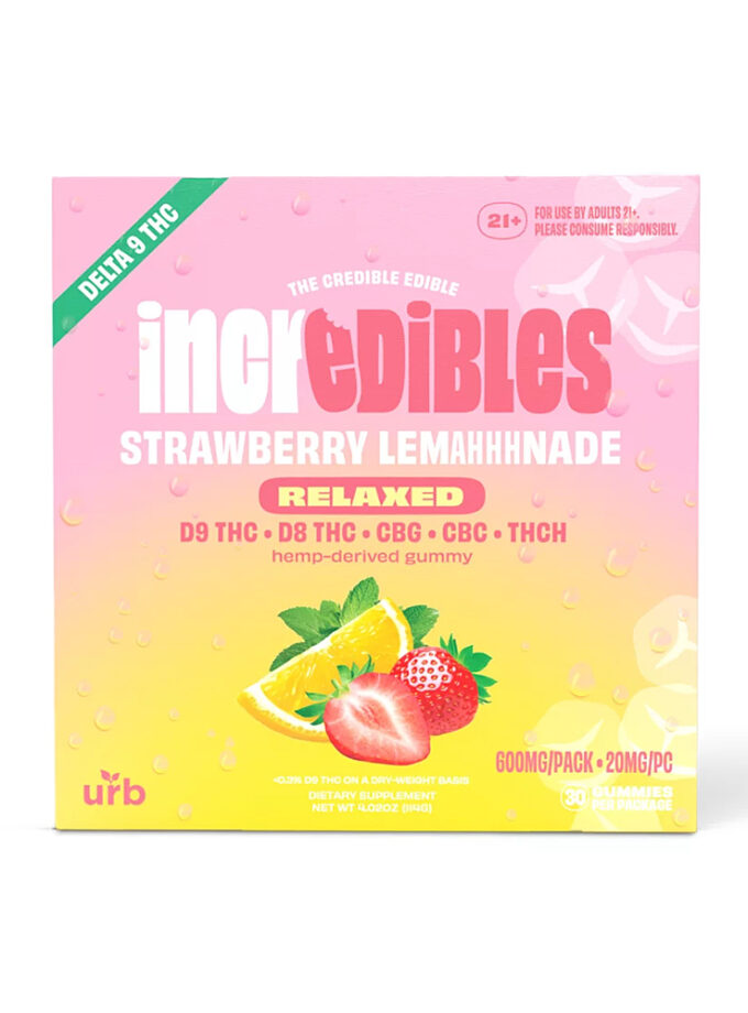 Incredibles Strawberry Lemahhhnade 20mg Gummies