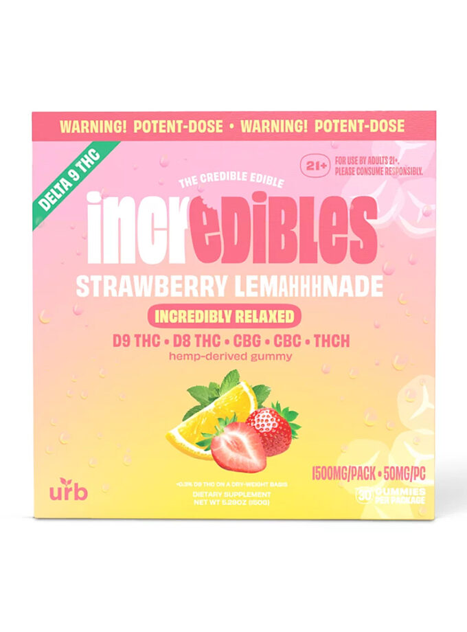 Incredibles Strawberry Lemahhhnade 50mg Gummies