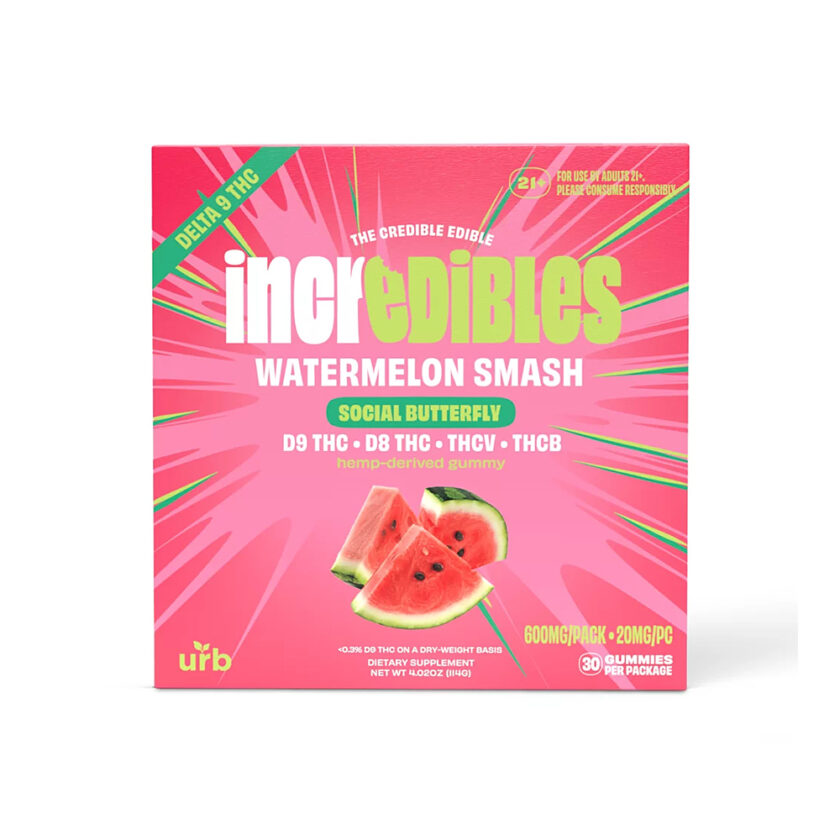 Incredibles Watermelon Smash 20mg Gummies