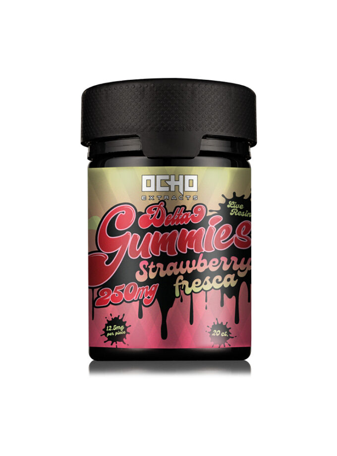 Ocho Extracts D9 Live Resin Strawberry Fresca Gummies