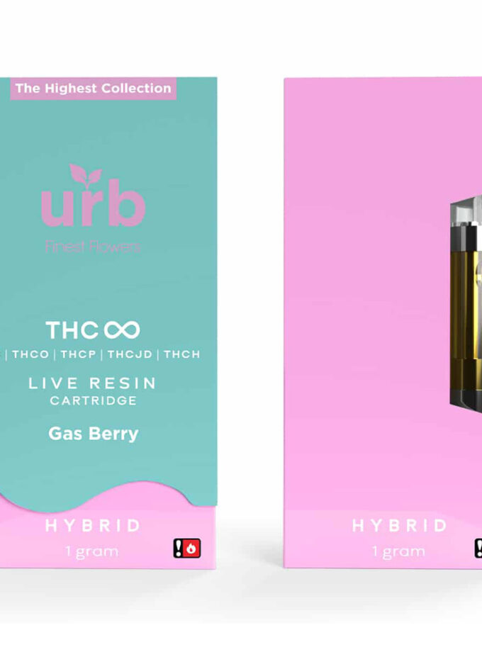 URB THC Infinity Gas Berry Hybrid Live Resin 1 Gram Cartridge