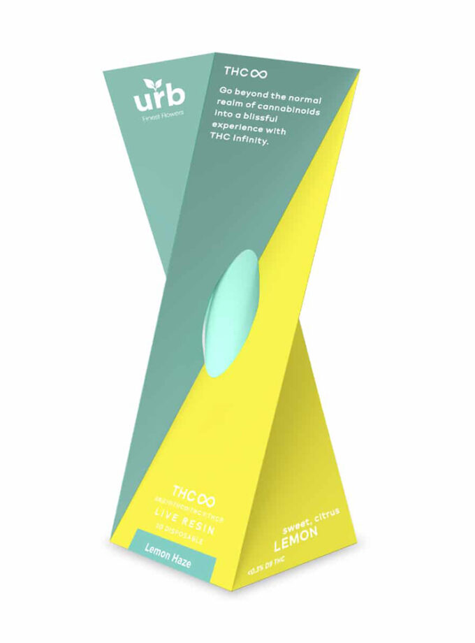 URB THC Infinity Lemon Haze Sativa Live Resin 2 Gram Disposable