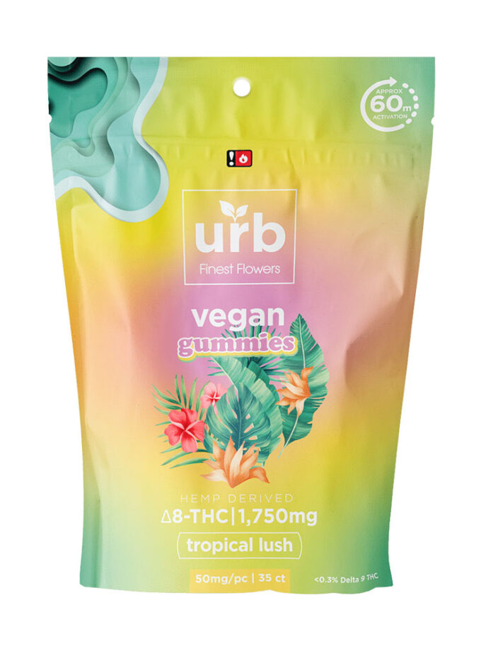 Urb Tropical Lush Delta 8 THC Vegan Gummies