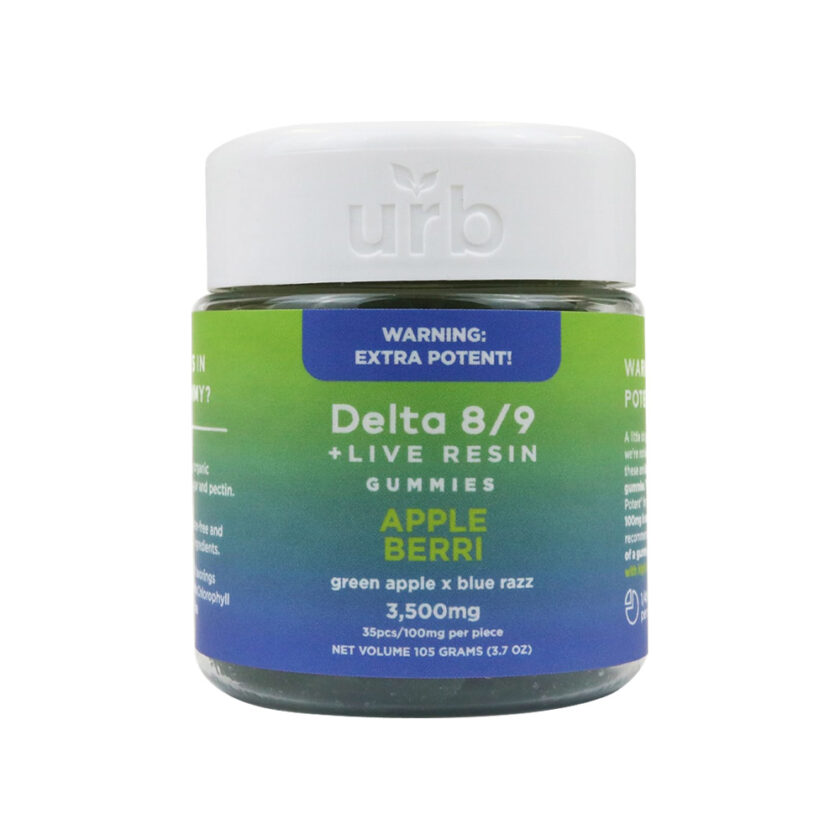 URB Delta 8 Delta 9 Apple Berri Live Resin Gummies