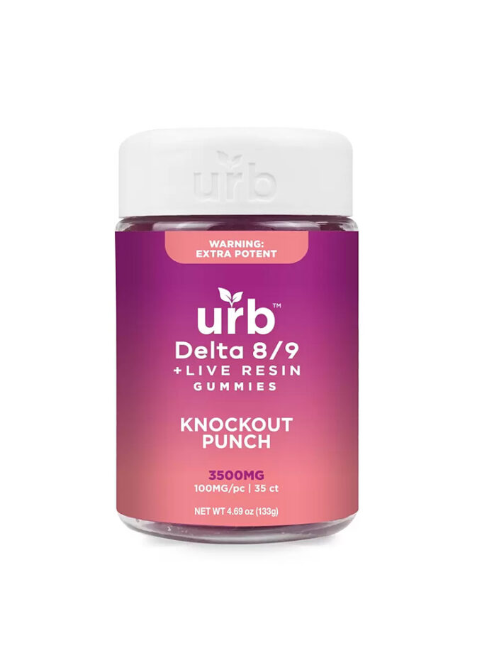 URB Delta 8 Delta 9 Knockout Punch Live Resin Gummies