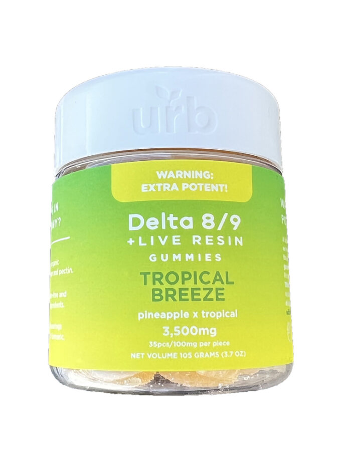 URB Delta 8 Delta 9 Tropical Breeze Live Resin Gummies