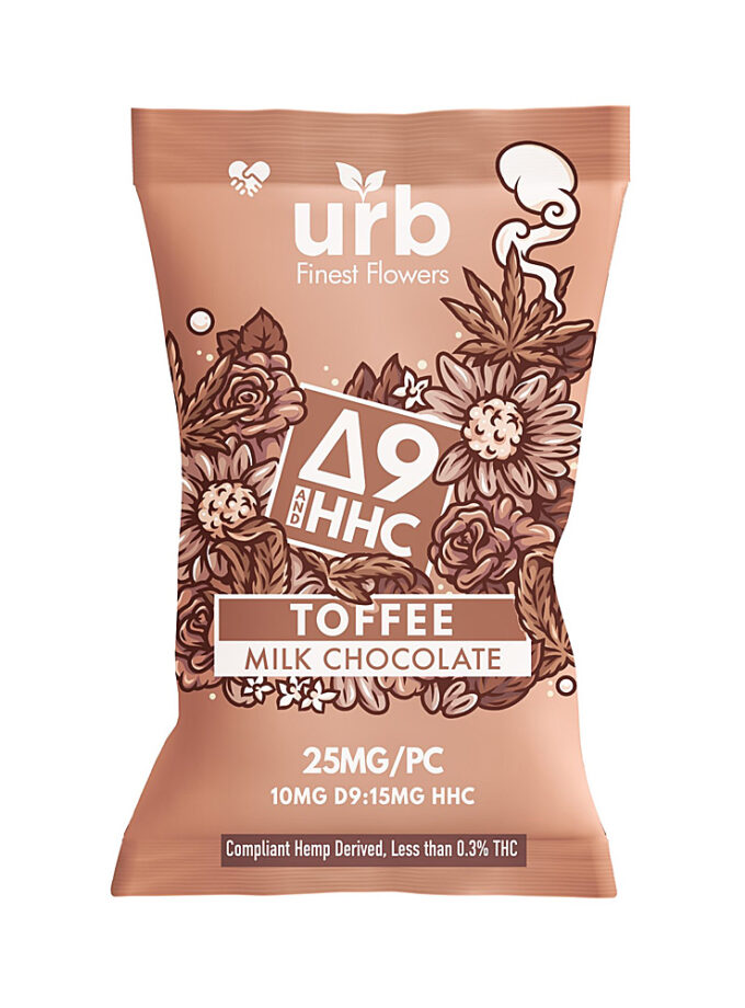 URB Delta 9 & HHC Single Serve Toffee Milk Chocolate