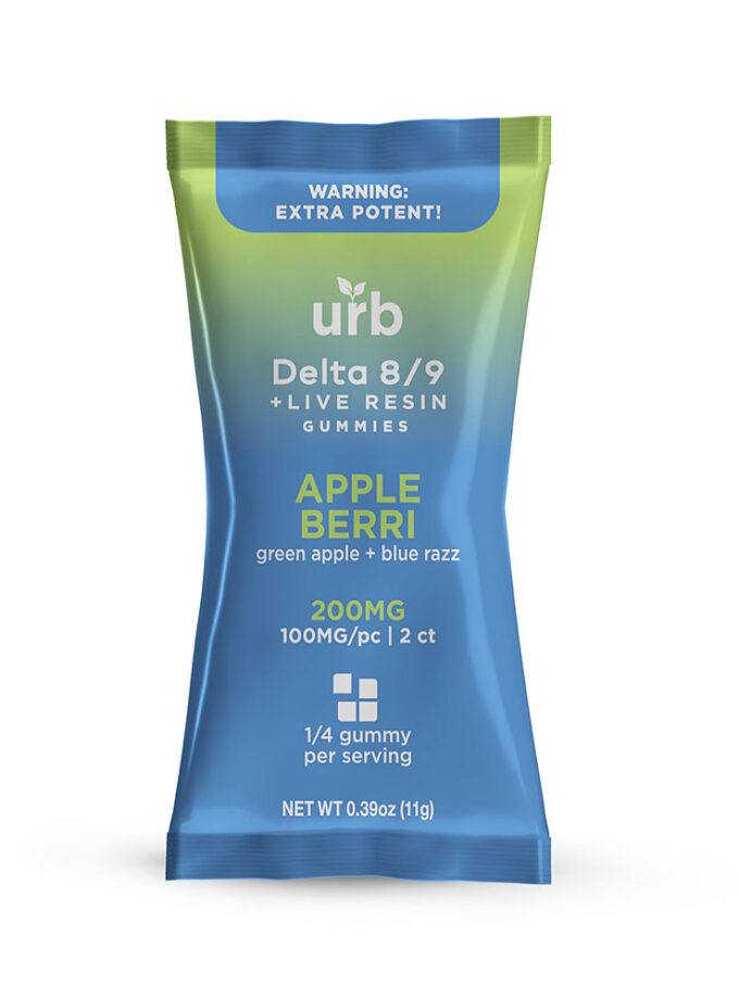 URB Finest Delta 8 Delta 9 Apple Berri Flow Gummies