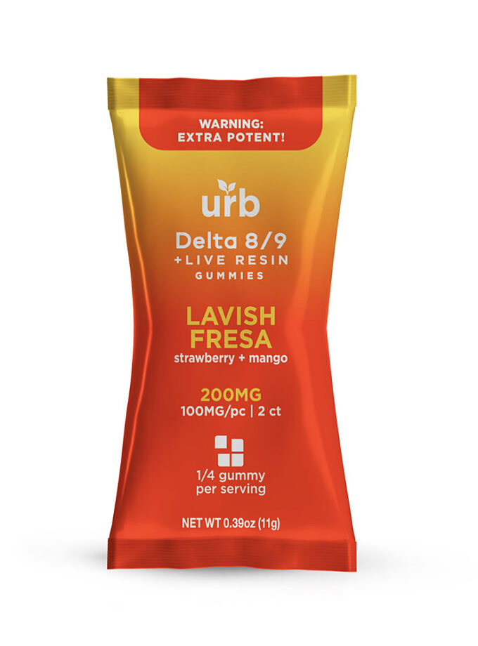 URB Finest Delta 8 Delta 9 Lavish Fresa Live Resin Gummies