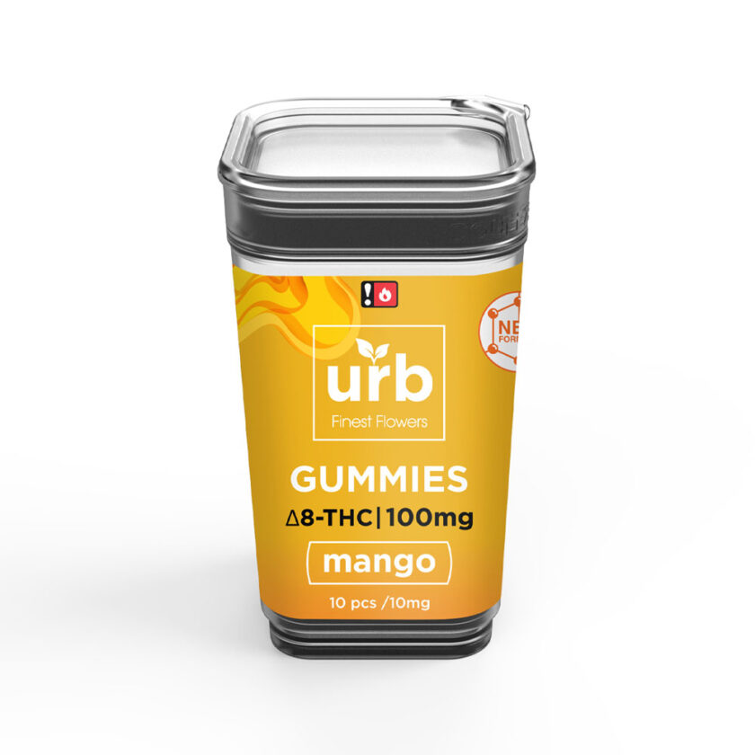 URB Mango Delta 8 Gummies - 10 Count, 100mg