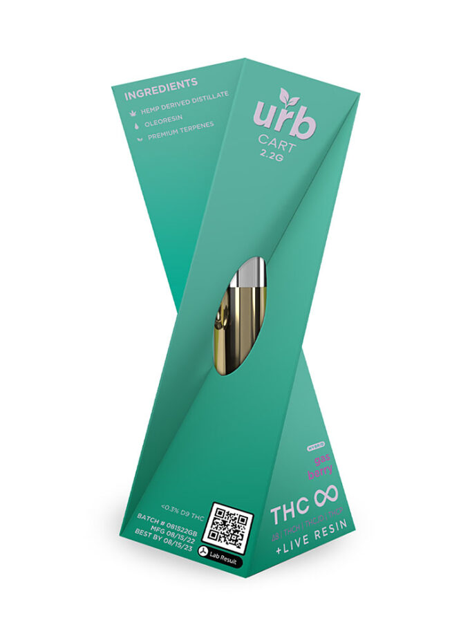 URB THC Infinity Gas Berry Hybrid 2.2 Gram Cartridge