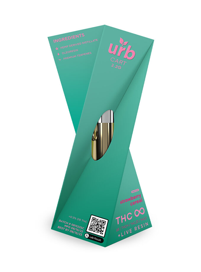 URB THC Infinity Strawberry Cereal Indica 2.2 Gram Cartridge