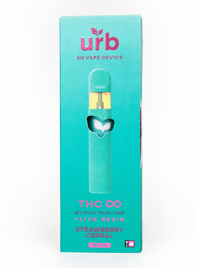 URB THC Infinity Strawberry Cereal Indica 3 Gram Disposable
