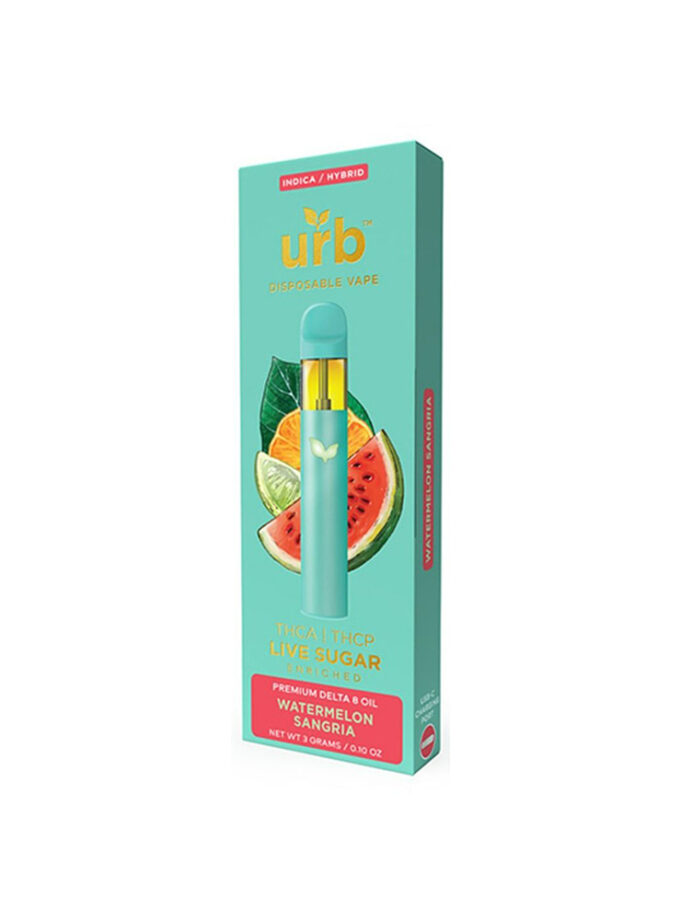 URB THCA Live Sugar Blend Watermelon Sangria Indica Hybrid 3G Disposable