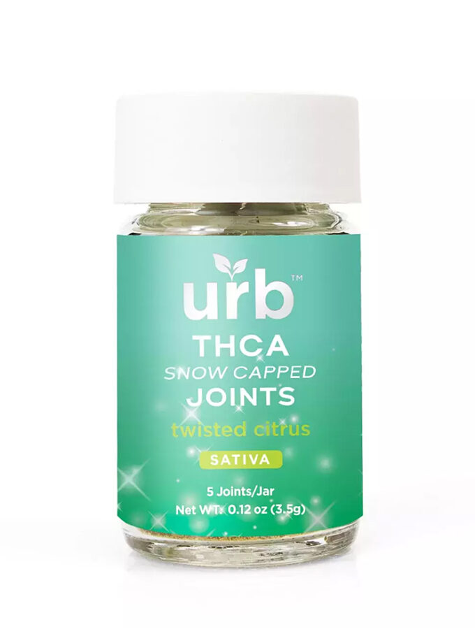 URB THCA Snow Capped Joints Twisted Citrus Sativa 3.5g 5 Count