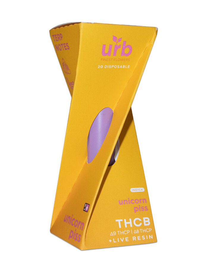 URB THCB Unicorn Piss Indica Live Resin 2 Gram Disposable