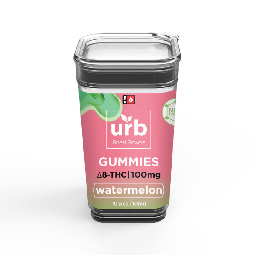 URB Watermelon Delta 8 Gummies - 10 Count, 100mg