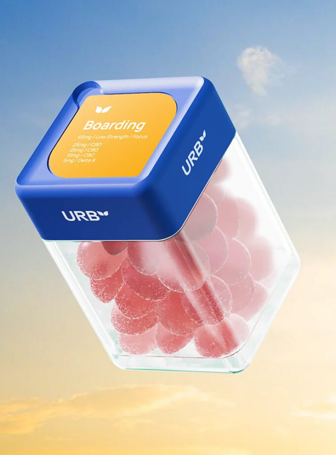 Urb Boarding Skybites Vegan Gummies Mixed Berry Sativa 65mg 30 Count