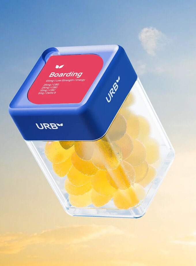 Urb Boarding Skybites Vegan Gummies Tropical Breeze Sativa 65mg 30 Count