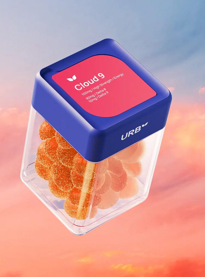 Urb Cloud 9 Skybites Vegan Gummies Fruity Cereal Sativa 100mg 30 Count