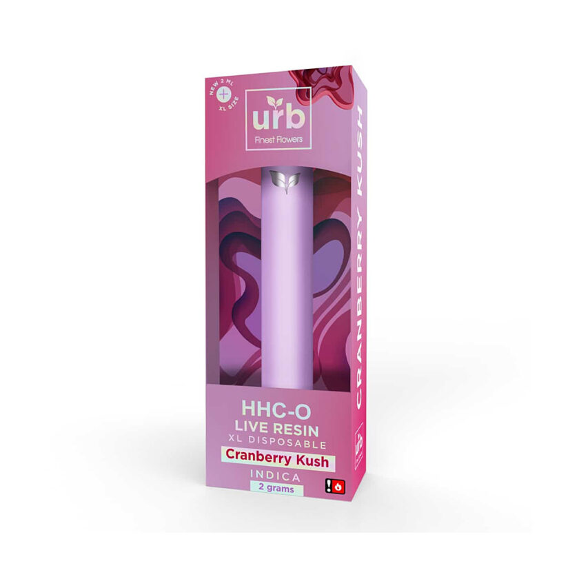 Urb Cranberry Kush Indica HHC-O Live Resin 2 Gram XL Disposable