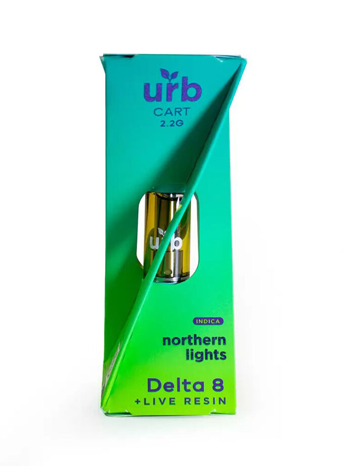 Urb Delta 8 + Live Resin Northern Lights Indica 2.2g Cartridge