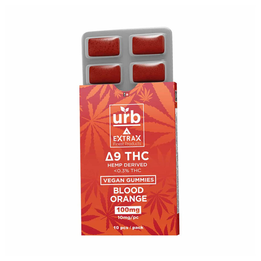 Urb Extrax Blood Orange Delta 9 THC Vegan Gummies