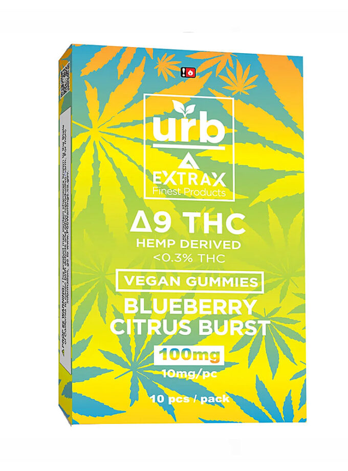 Urb Extrax Blueberry Citrus Burst Delta 9 THC Vegan Gummies