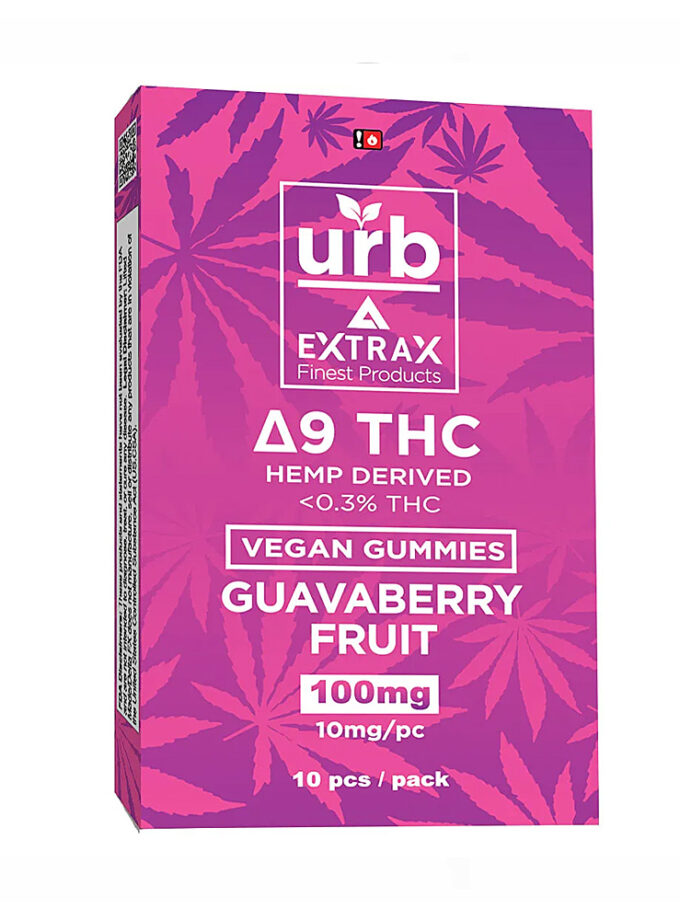 Urb Extrax Guavaberry Fruit Delta 9 THC Vegan Gummies