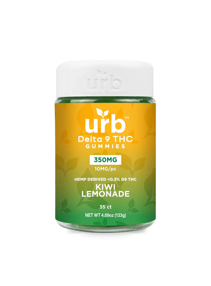 Urb Kiwi Lemonade Delta 9 THC Vegan Gummies