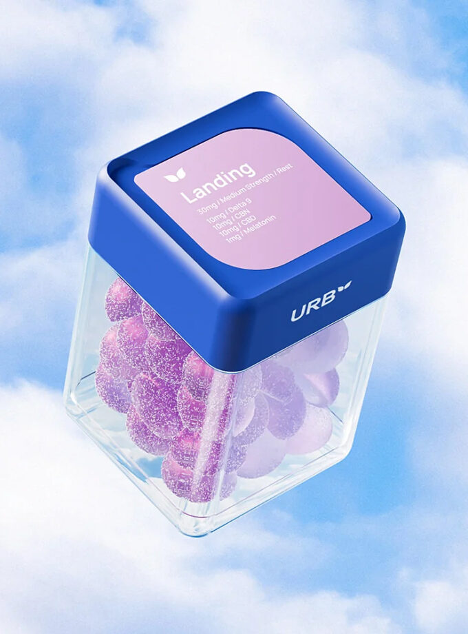 Urb Landing Skybites Vegan Gummies Lulla Berry Indica 31mg 30 Count
