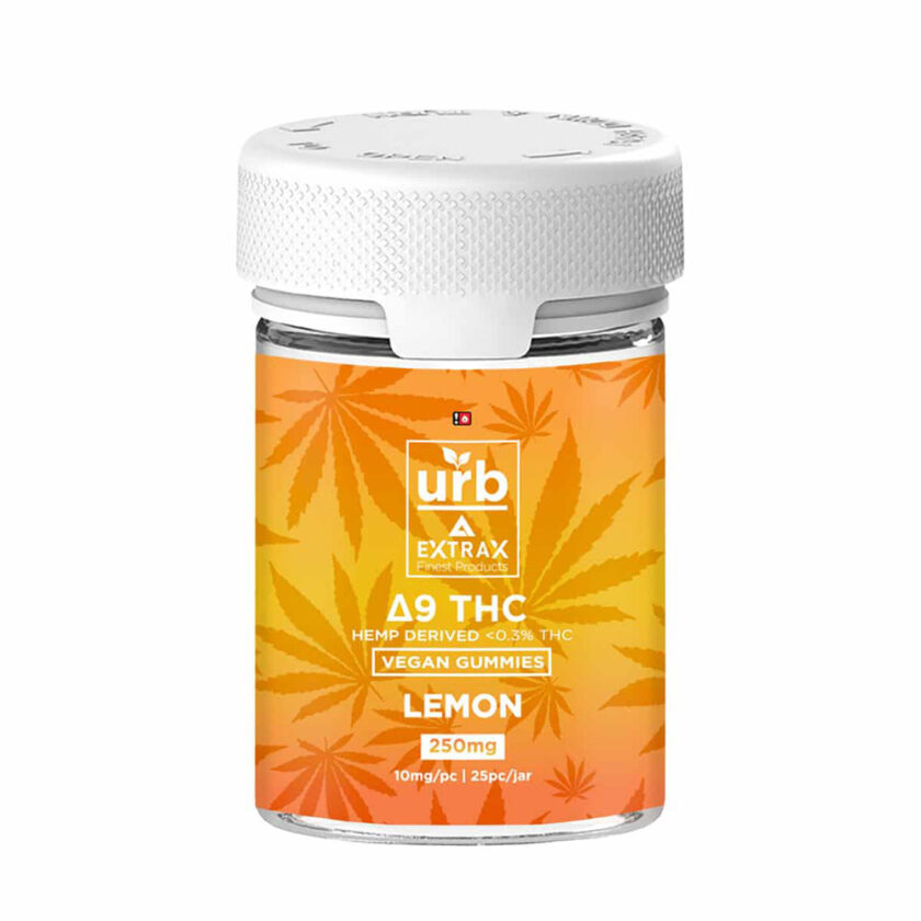 Urb Lemon Delta 9 THC Vegan Gummies