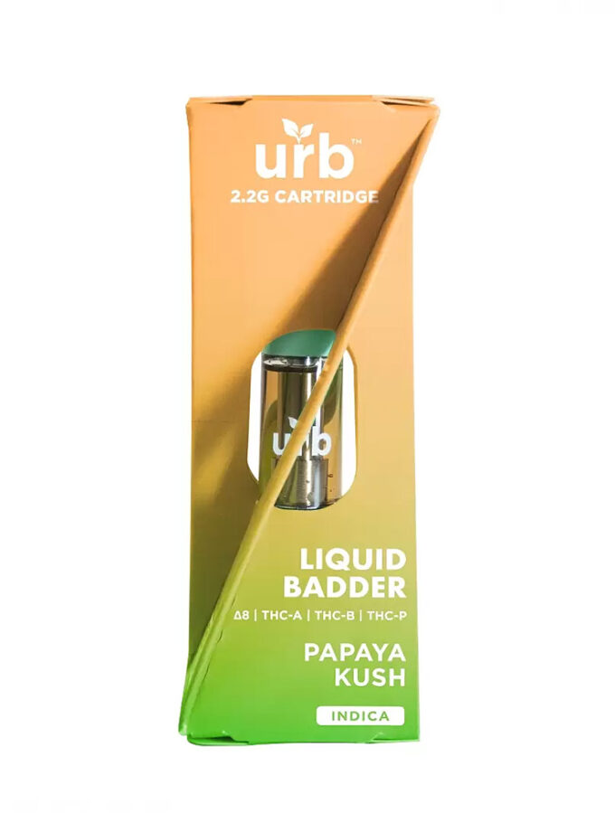 Urb Liquid Badder Papaya Kush 2.2g Cartridge