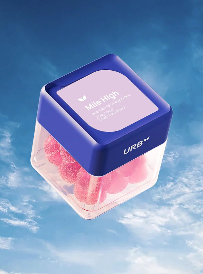 Urb Mile High Skybites Vegan Gummies Guava Smoothie Indica 5mg 10 Count